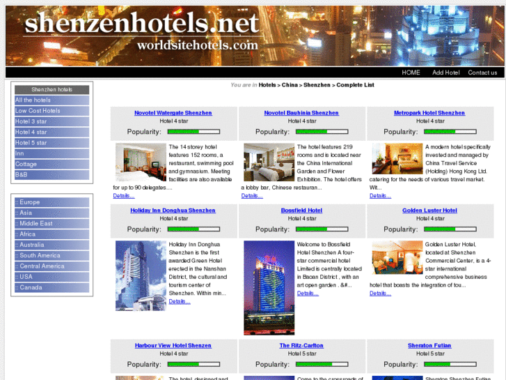 www.shenzenhotels.net