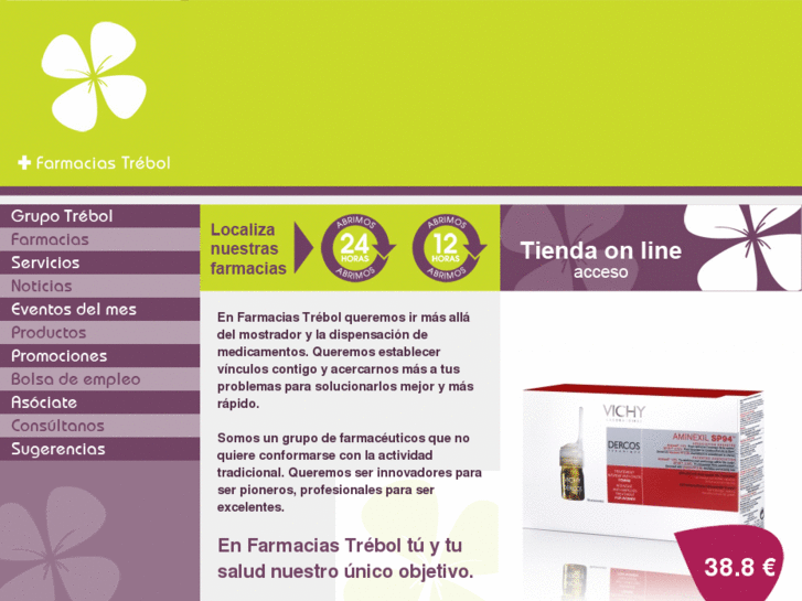 www.farmaciastrebol.com