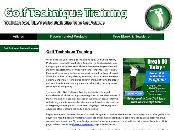 www.golftechniquetraining.com