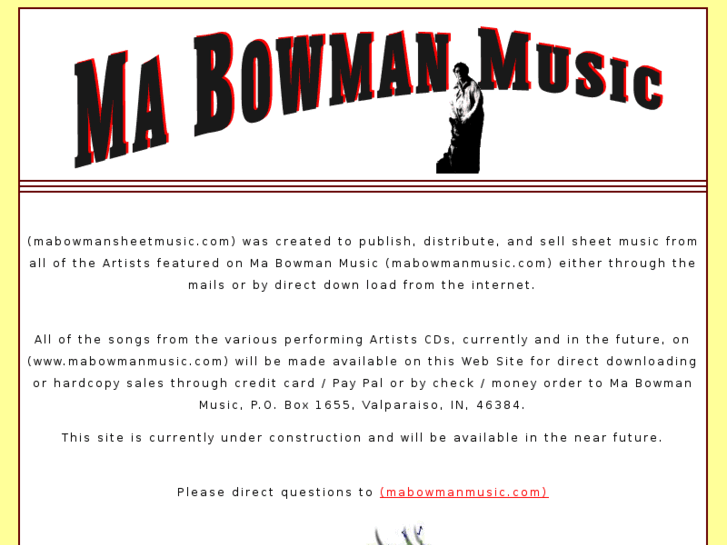 www.mabowmansheetmusic.com