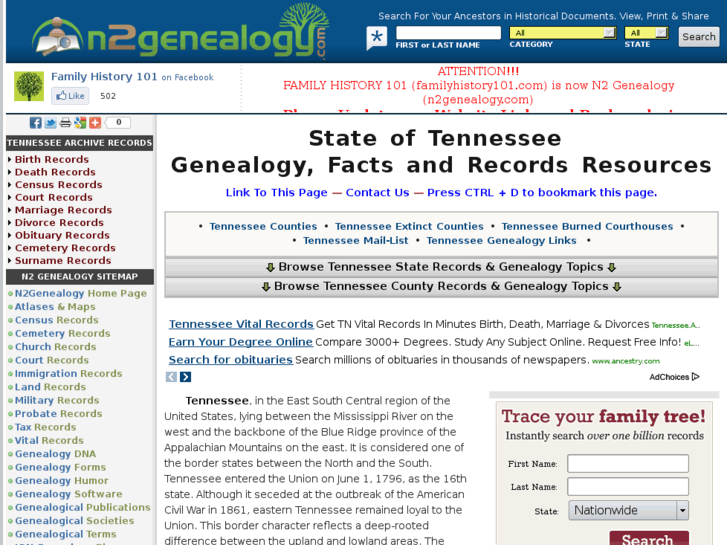 www.mytennesseegenealogy.com