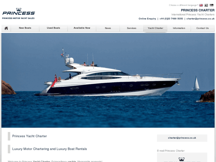 www.princessyachtcharter.com