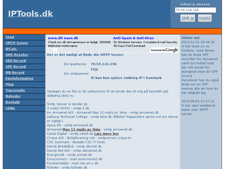 www.smtpserver.dk