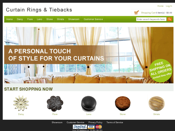 www.curtainringsandtiebacks.com