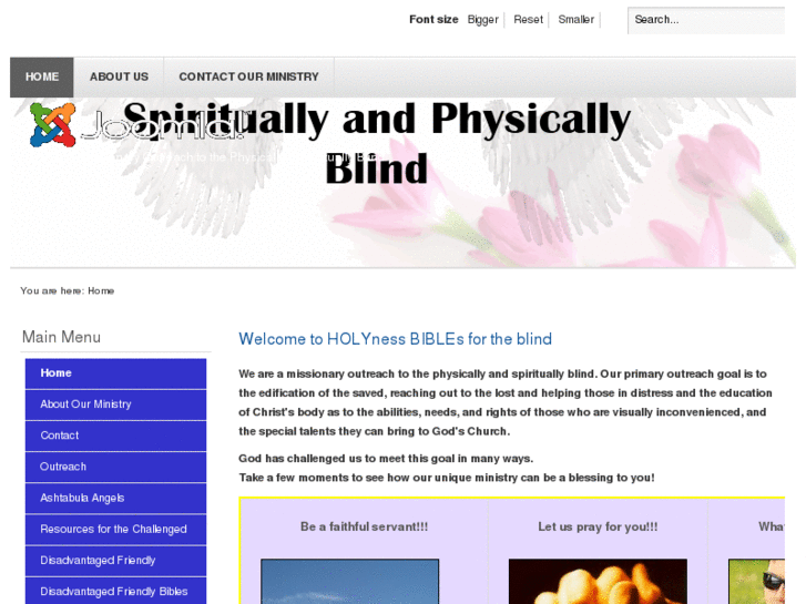 www.holynessbiblesfortheblind.org