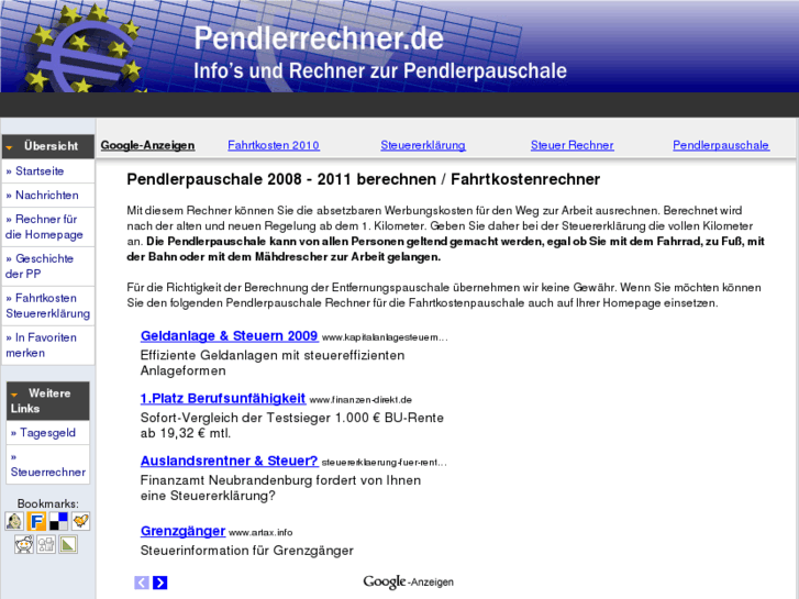 www.pendlerrechner.de