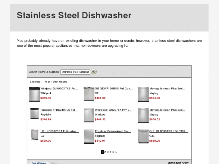 www.stainlesssteeldishwasher.net