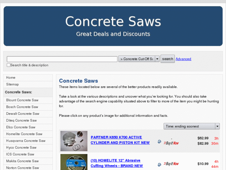 www.concretesawsonsale.com