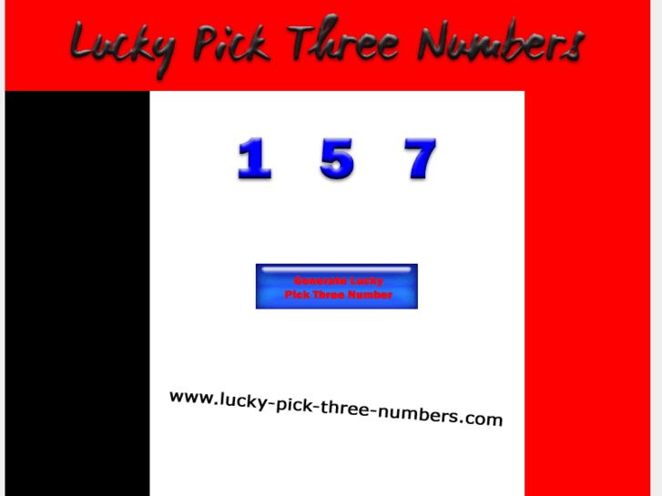 www.lucky-pick-three-numbers.com