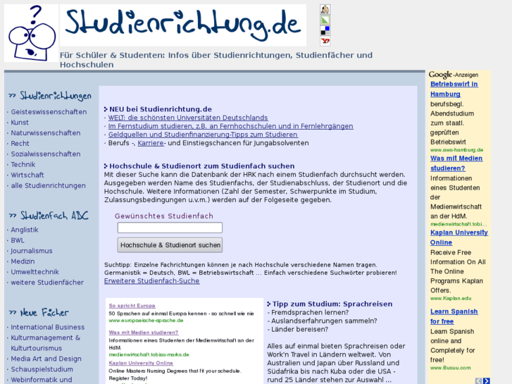 www.studienrichtung.de