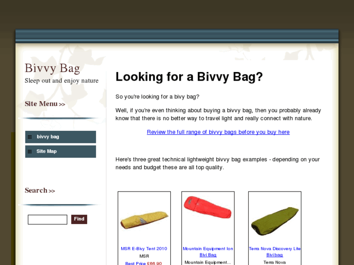 www.bivvybag.net