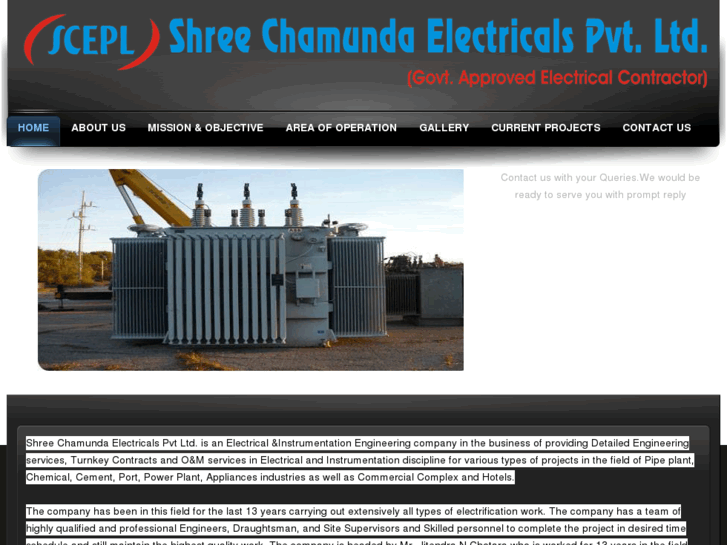 www.chamundaelectricals.com