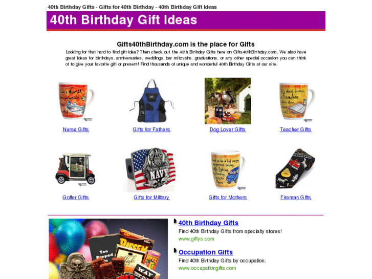 www.gifts40thbirthday.com