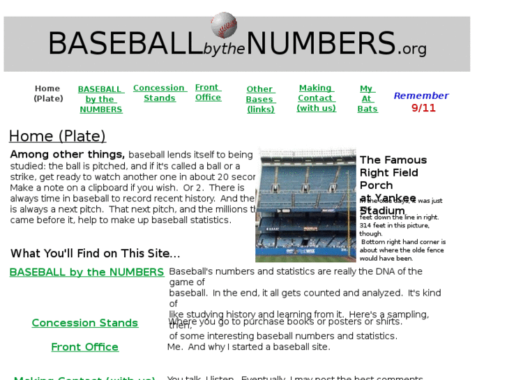 www.baseballbythenumbers.org