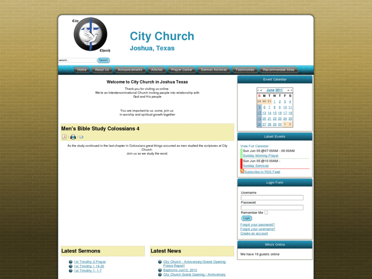 www.citychurchjoshua.com