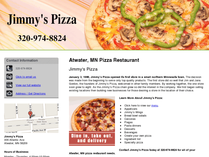 www.jimmyspizzaofatwater.com