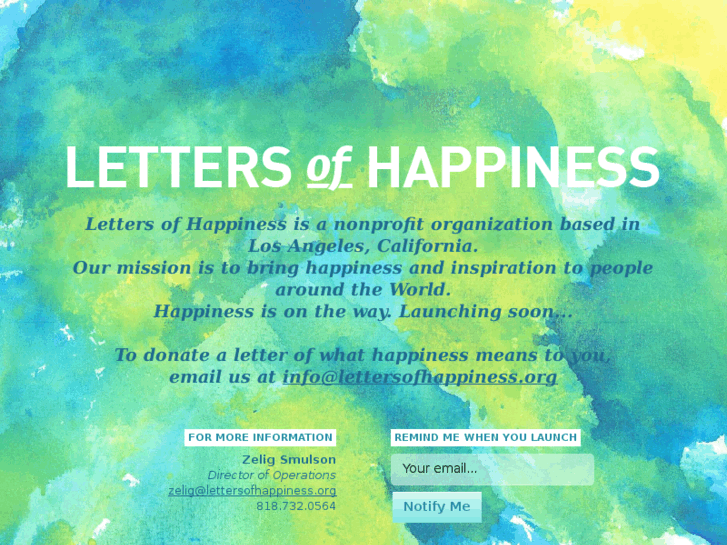 www.lettersofhappiness.org