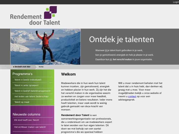 www.rendementdoortalent.nl