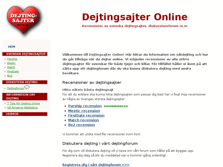 www.dejtingsajteronline.se