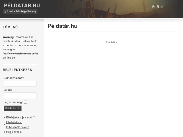 www.peldatar.hu