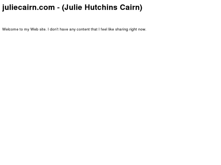 www.juliecairn.com