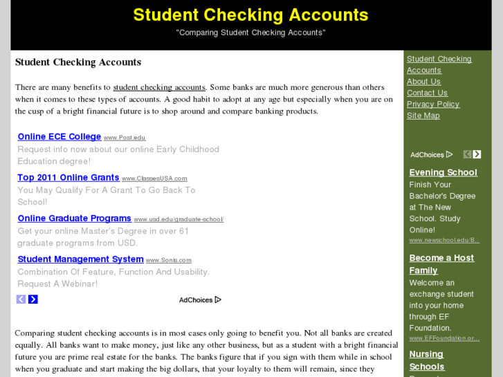 www.studentcheckingaccounts.org