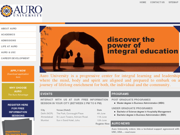 www.aurouniversity.edu.in