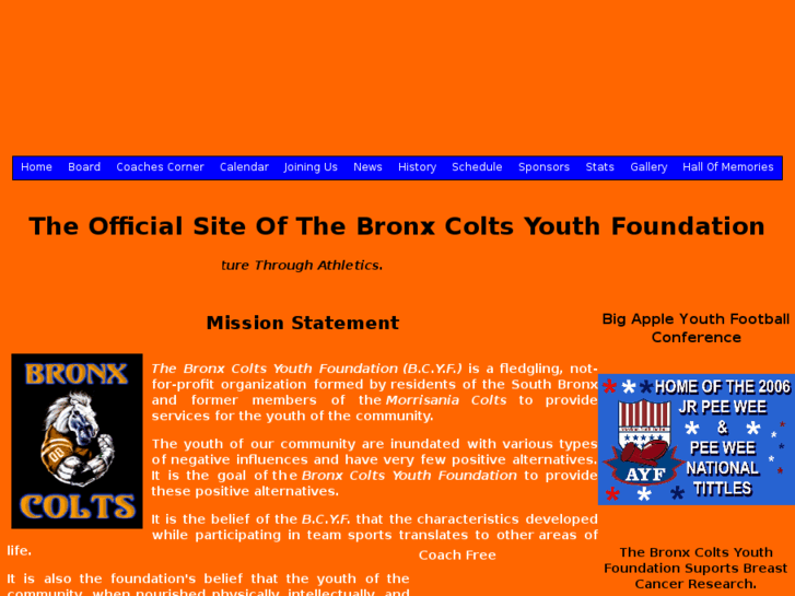 www.bronxcoltsyouthfoundationsite.org