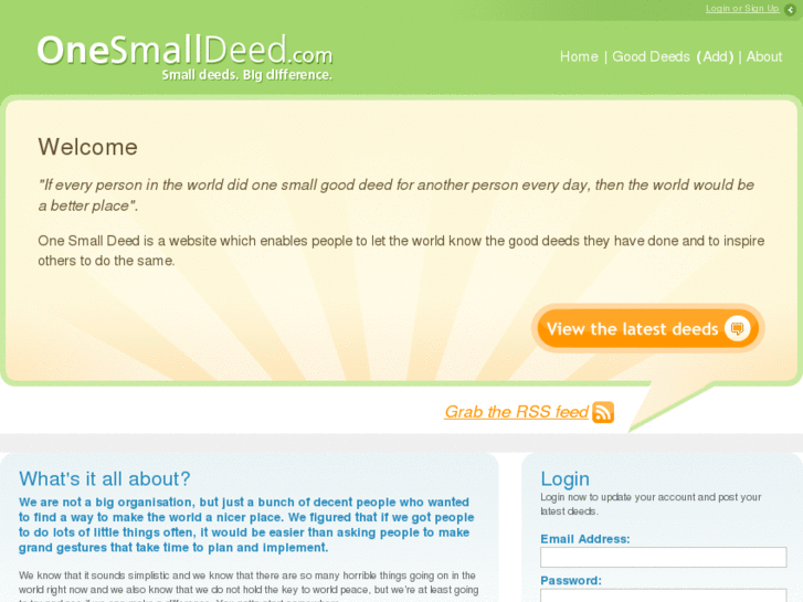 www.onesmalldeed.com