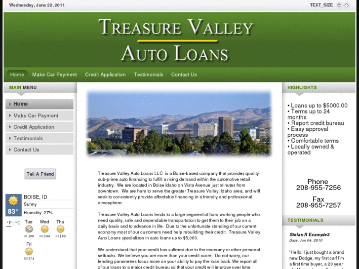 www.treasurevalleyautoloans.com