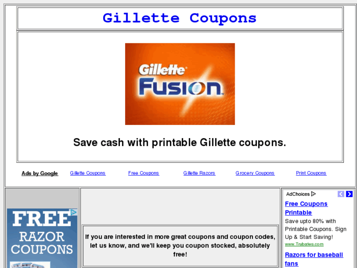 www.gillettecoupons.net