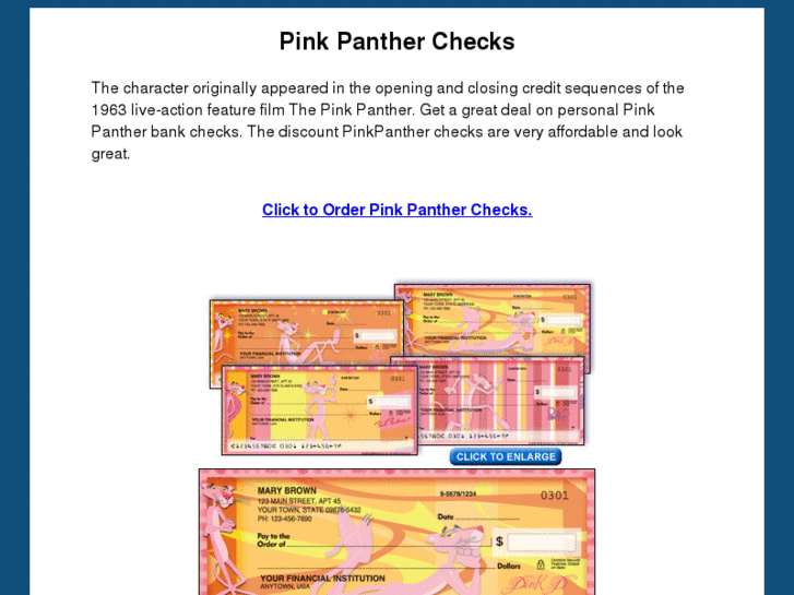 www.pinkpantherchecks.com