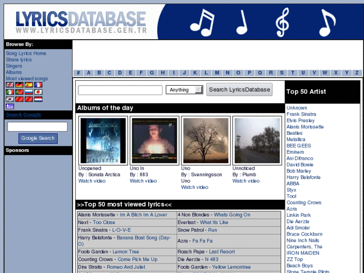 www.lyricsdatabase.gen.tr