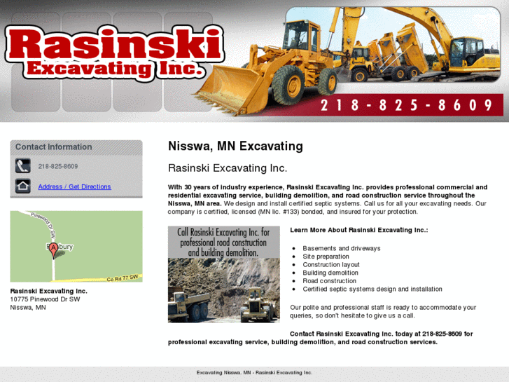 www.rasinskiexcavating.com