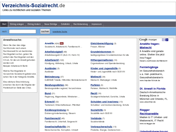 www.verzeichnis-sozialrecht.de
