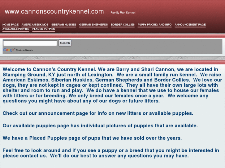 www.cannonscountrykennel.com