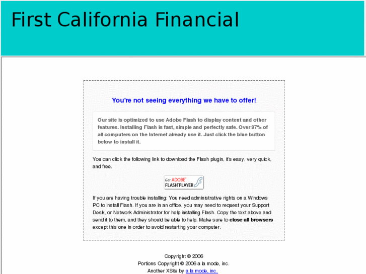 www.firstcaliforniafinancial.com