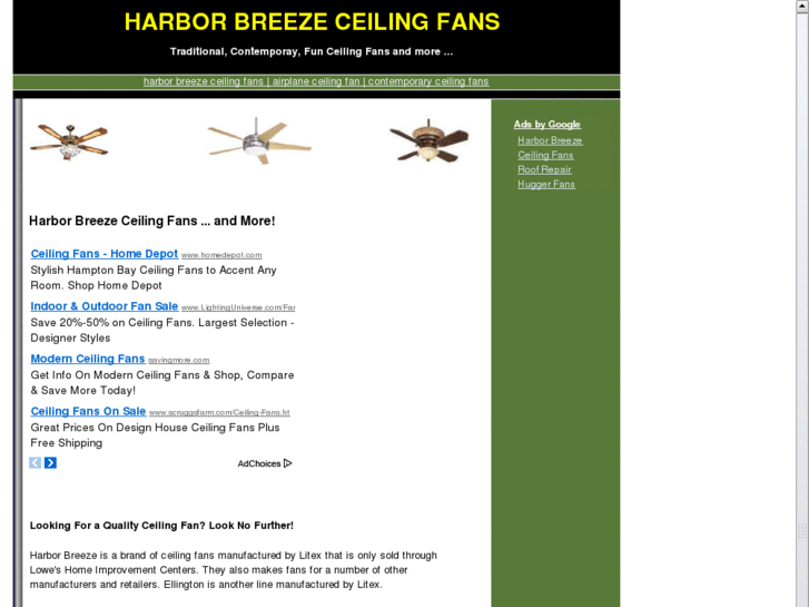 www.harborbreezeceilingfansstore.com