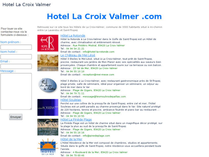 www.hotellacroixvalmer.com