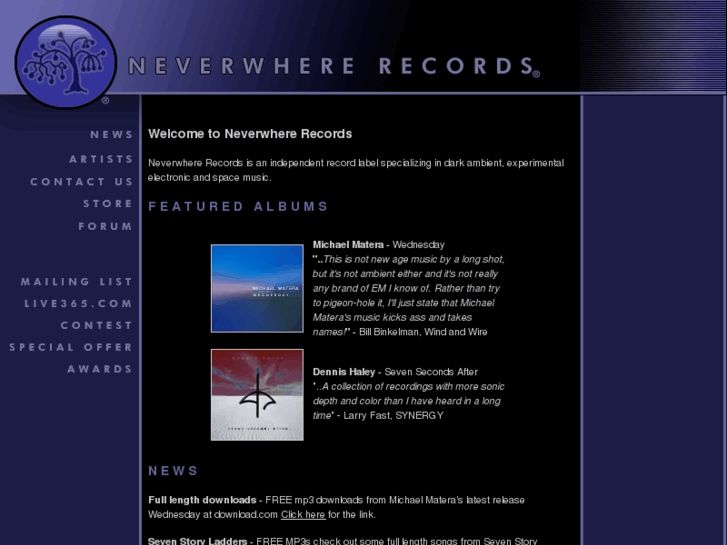 www.neverwhererecords.com