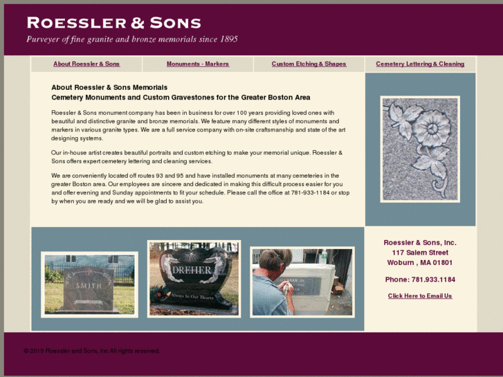 www.roesslerandsonsmemorials.com