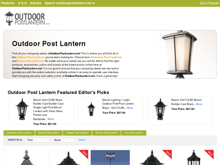 www.outdoorpostlantern.net