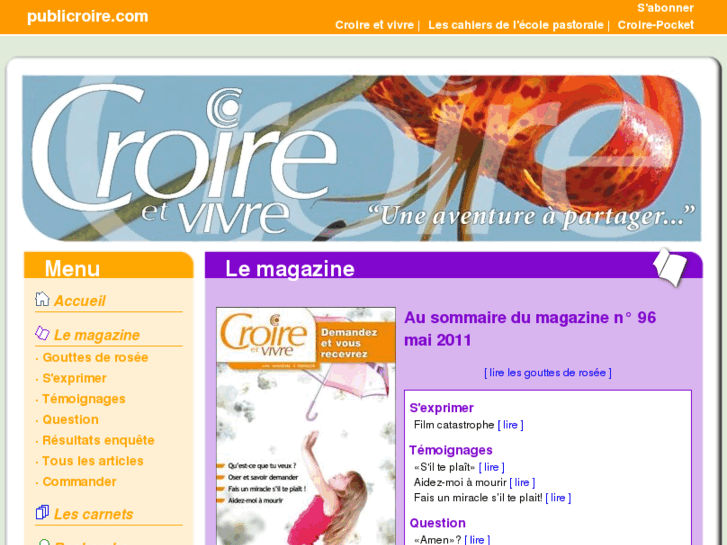 www.croireetvivre.com