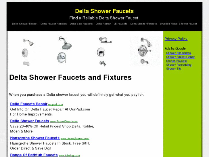 www.deltashowerfaucets.net