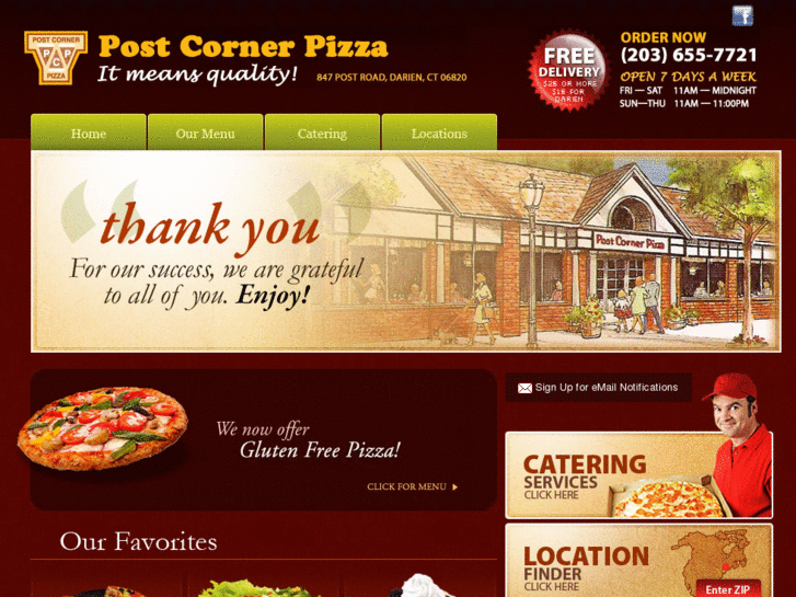 www.postcornerpizza.com