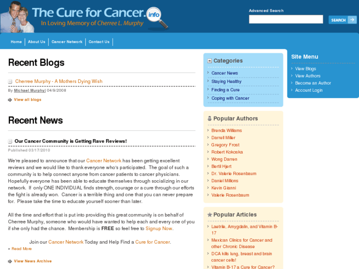 www.thecureforcancer.info