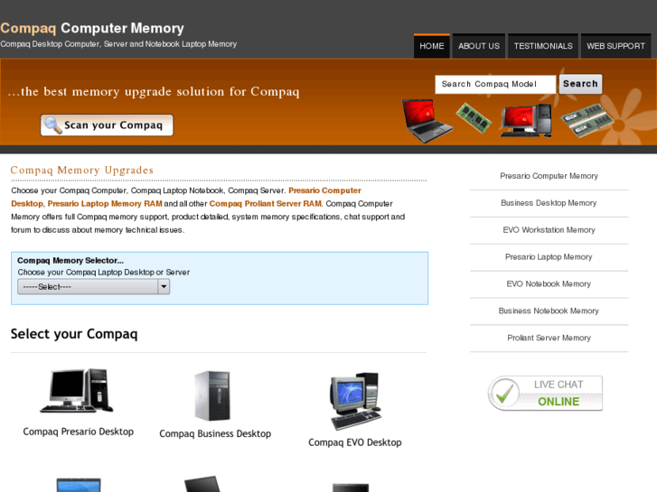 www.compaqcomputermemory.com