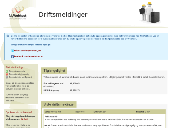 www.driftsmeldinger.no