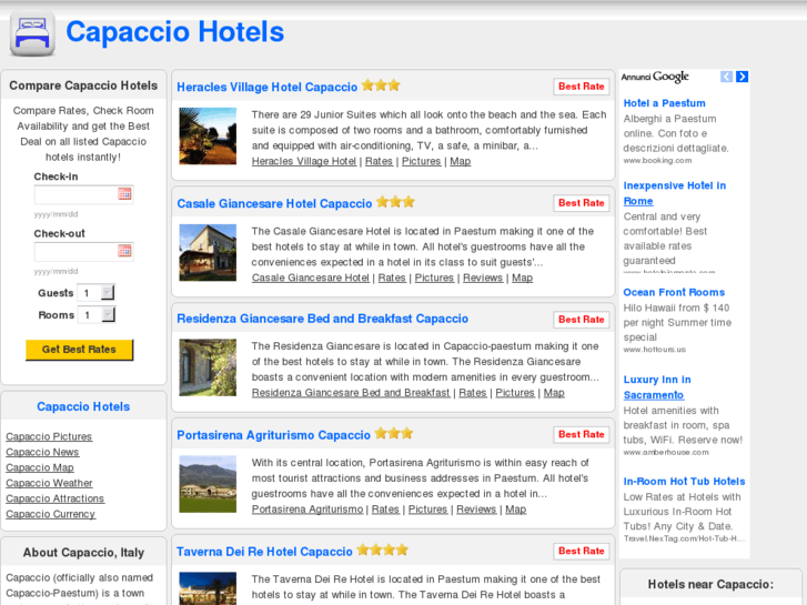 www.capacciohotels.com