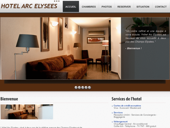 www.hotelarcelysees.com